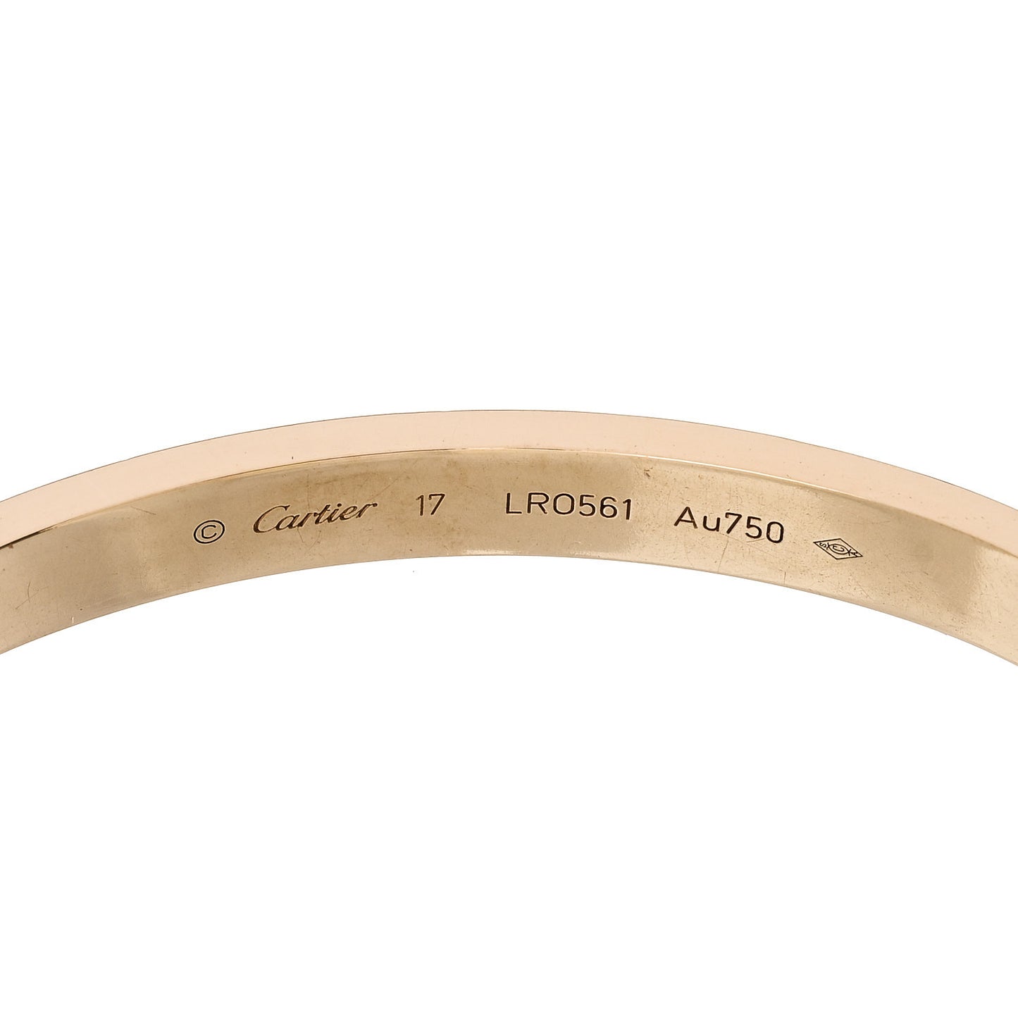 18K Yellow Gold LOVE Bracelet 17