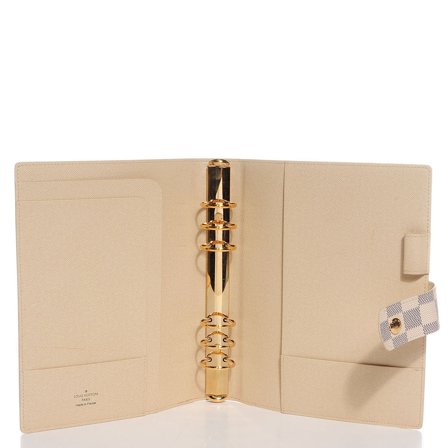 Damier Azur Large Ring Agenda Cover
