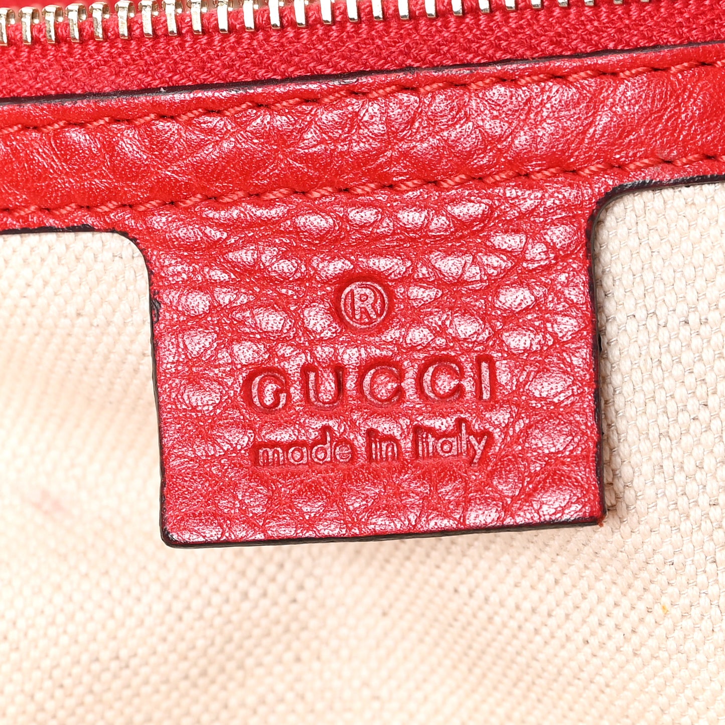 Monogram Medium Bella Tote Red