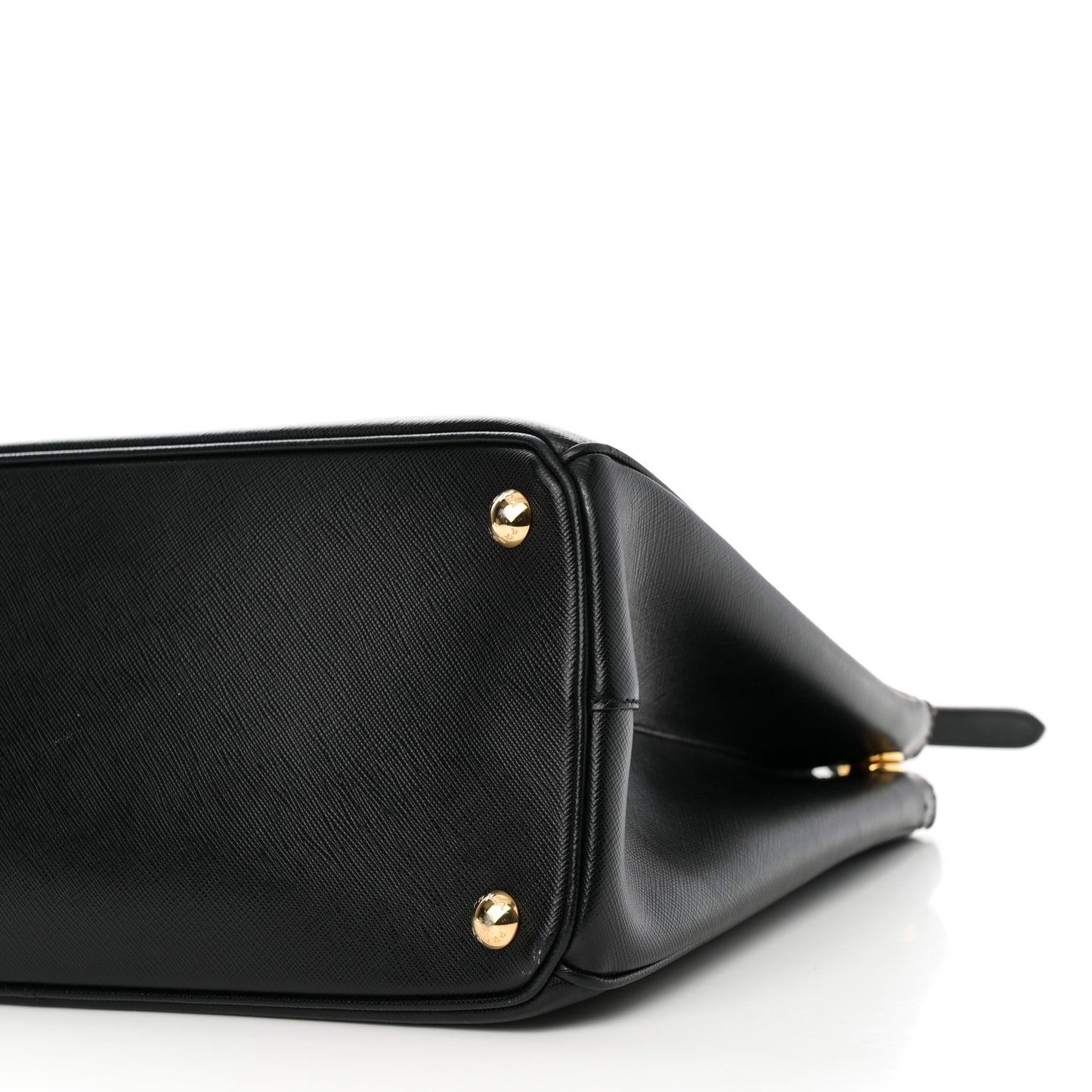 Saffiano Lux Large Galleria Double Zip Tote Black