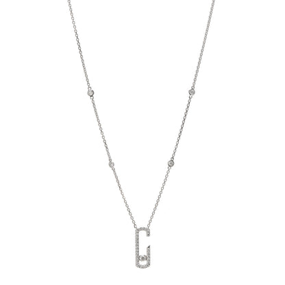 Messika X GIGI HADID 18K White Gold Diamond Move Addiction Pave Necklace 1 of 5