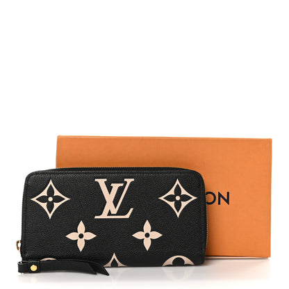 Louis Vuitton Empreinte Monogram Giant Zippy Wallet Black Beige 9 of 9