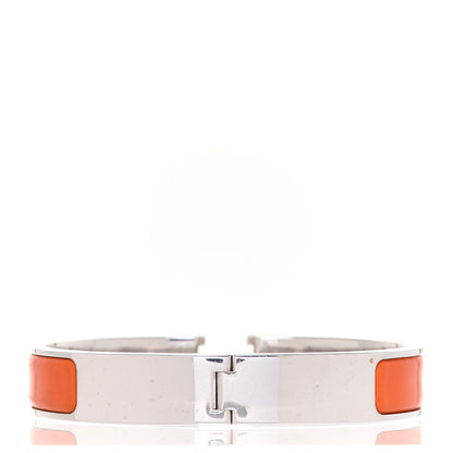 Hermes Enamel Narrow Clic Clac H Bracelet GM Orange 3 of 6