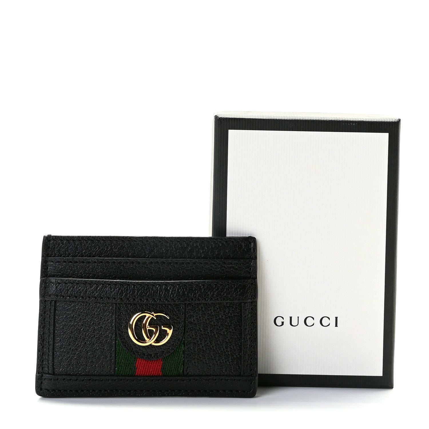 Gucci Calfskin Web GG Ophidia Card Holder Black 7 of 7