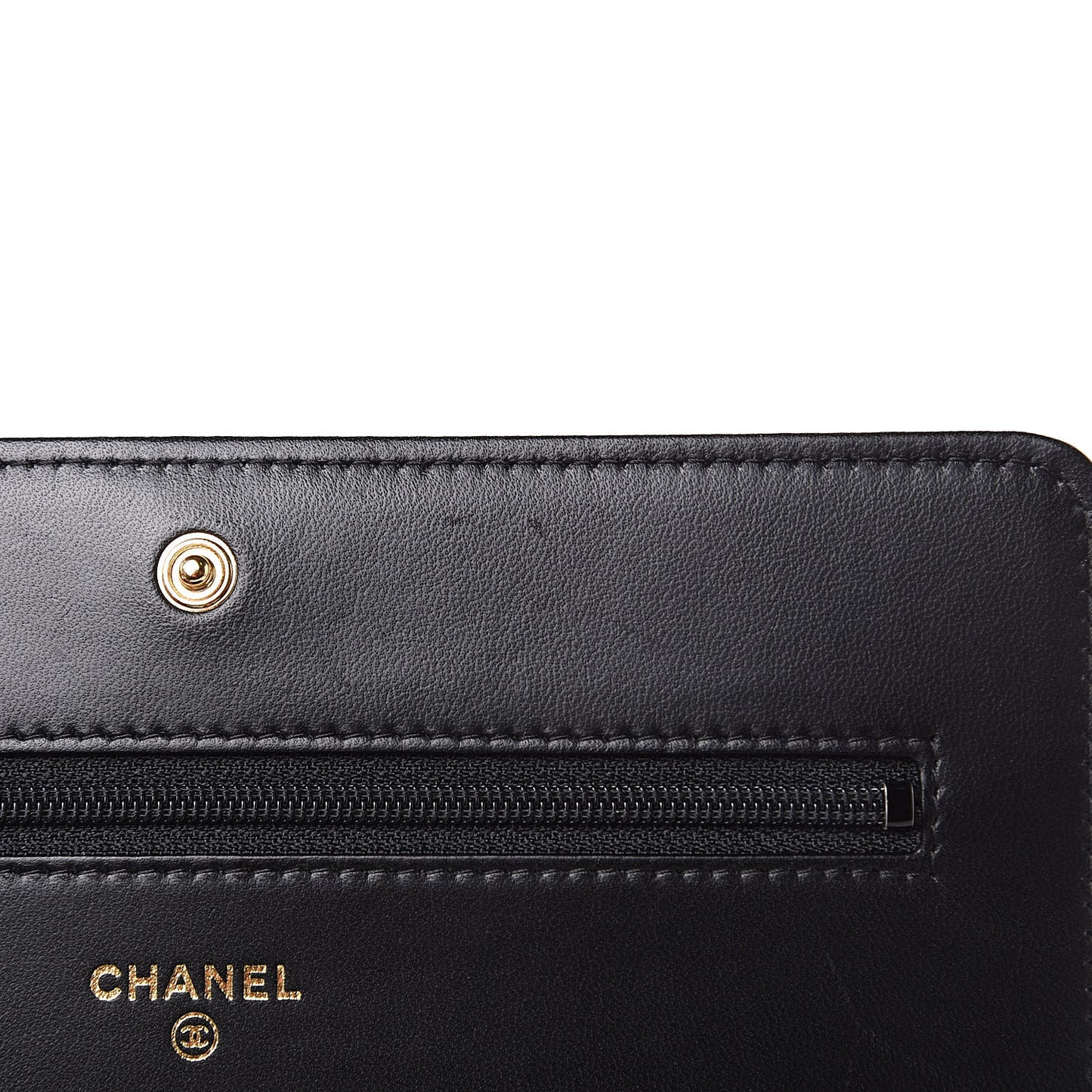Lambskin Quilted Boy Wallet On Chain WOC Black