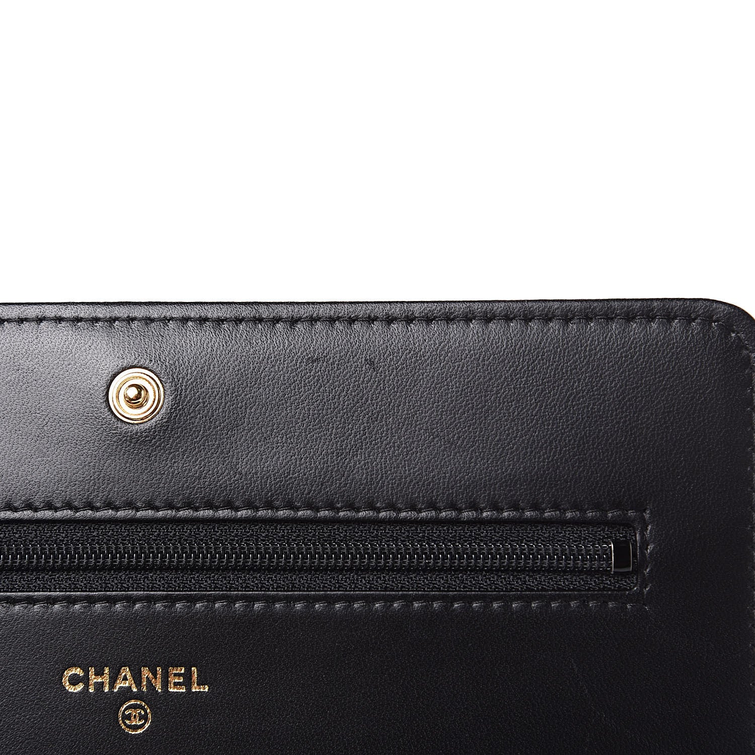 Chanel Lambskin Quilted Boy Wallet On Chain WOC Black 12 of 13