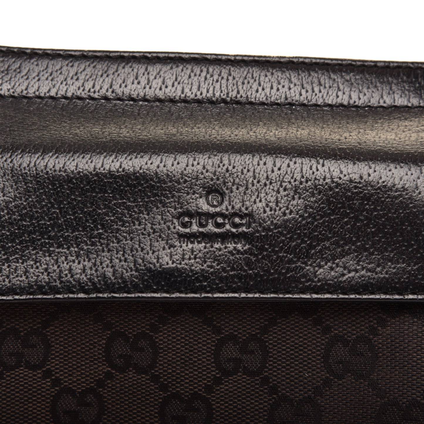 GG Monogram Double Pocket Belt Bag Black