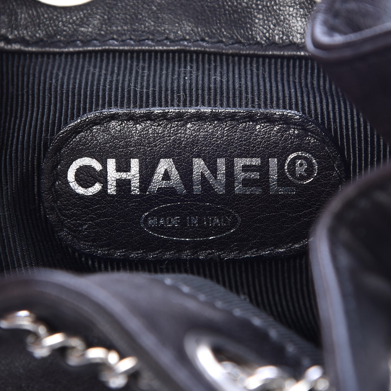 Chanel Lambskin CC Drawstring Backpack Black 8 of 9