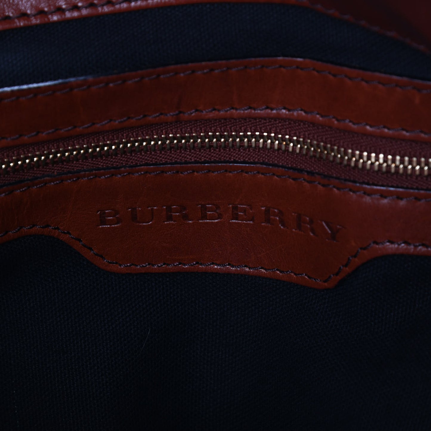 House Check Bridle Calfskin Medium Gosford Hobo Dark Tan