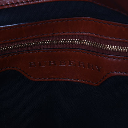 Burberry House Check Bridle Calfskin Medium Gosford Hobo Dark Tan 5 of 9