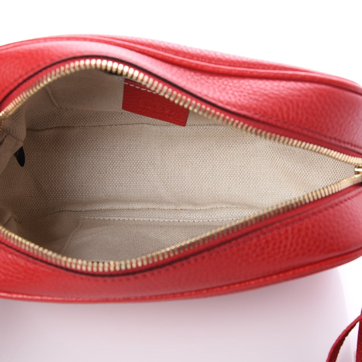 Pebbled Calfskin Small Soho Disco Bag Tabasco Red