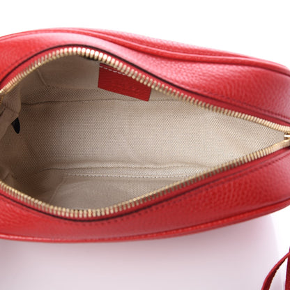 Gucci Pebbled Calfskin Small Soho Disco Bag Tabasco Red 5 of 7