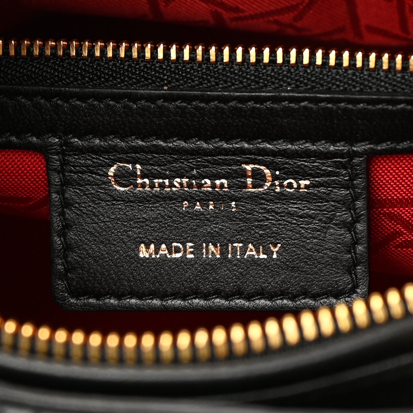 Lambskin Cannage Medium Lady Dior Black