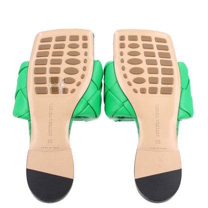 Bottega Veneta Nappa Maxi Intrecciato Lido Flat Sandals 38 Grass 11 of 17