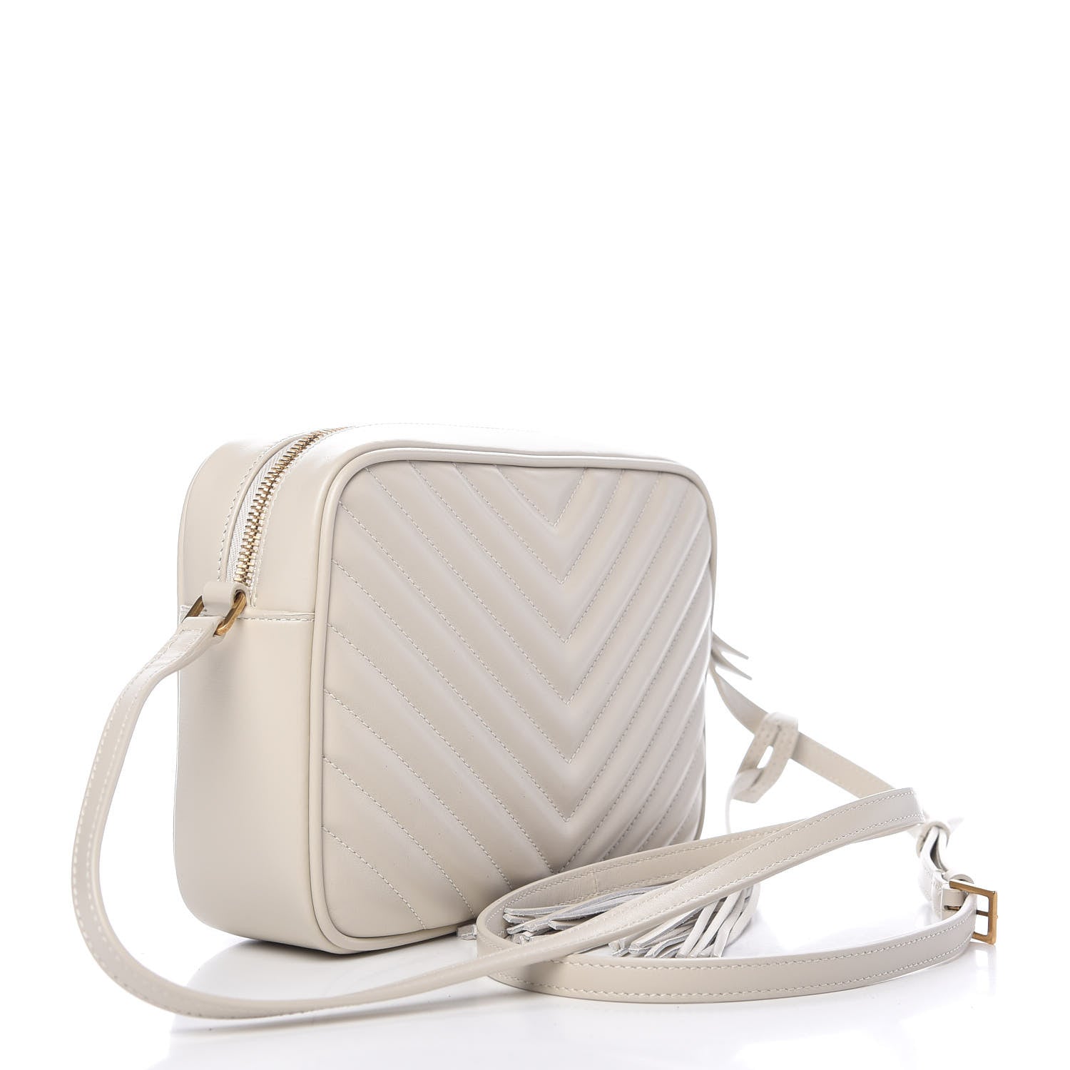 Saint Laurent Calfskin Matelasse Monogram Lou Camera Bag Crema Soft 3 of 9