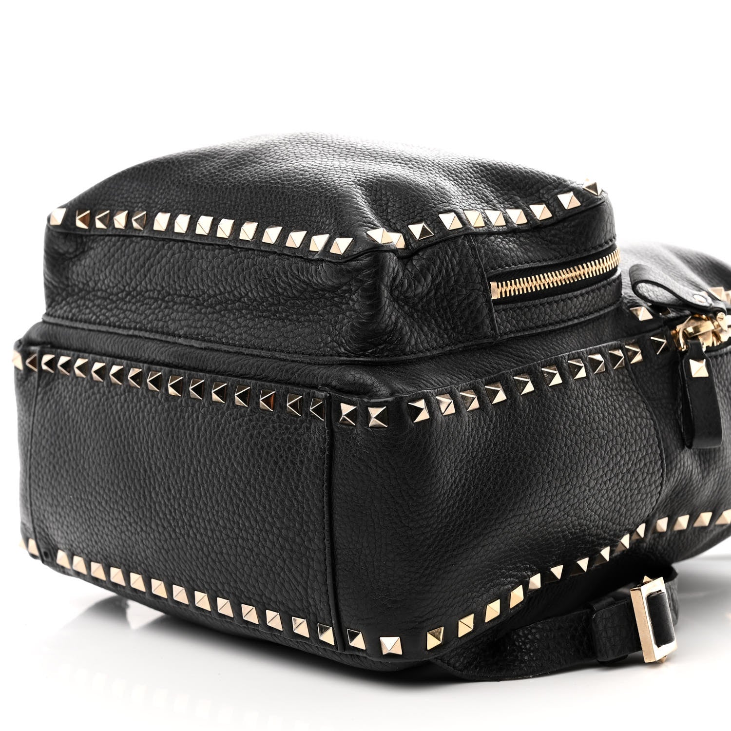 Valentino Garavani Grained Calfskin Medium Rockstud Backpack Black 10 of 13