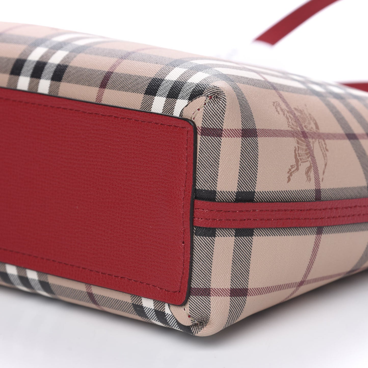 Haymarket Check Small Reversible Tote Poppy Red