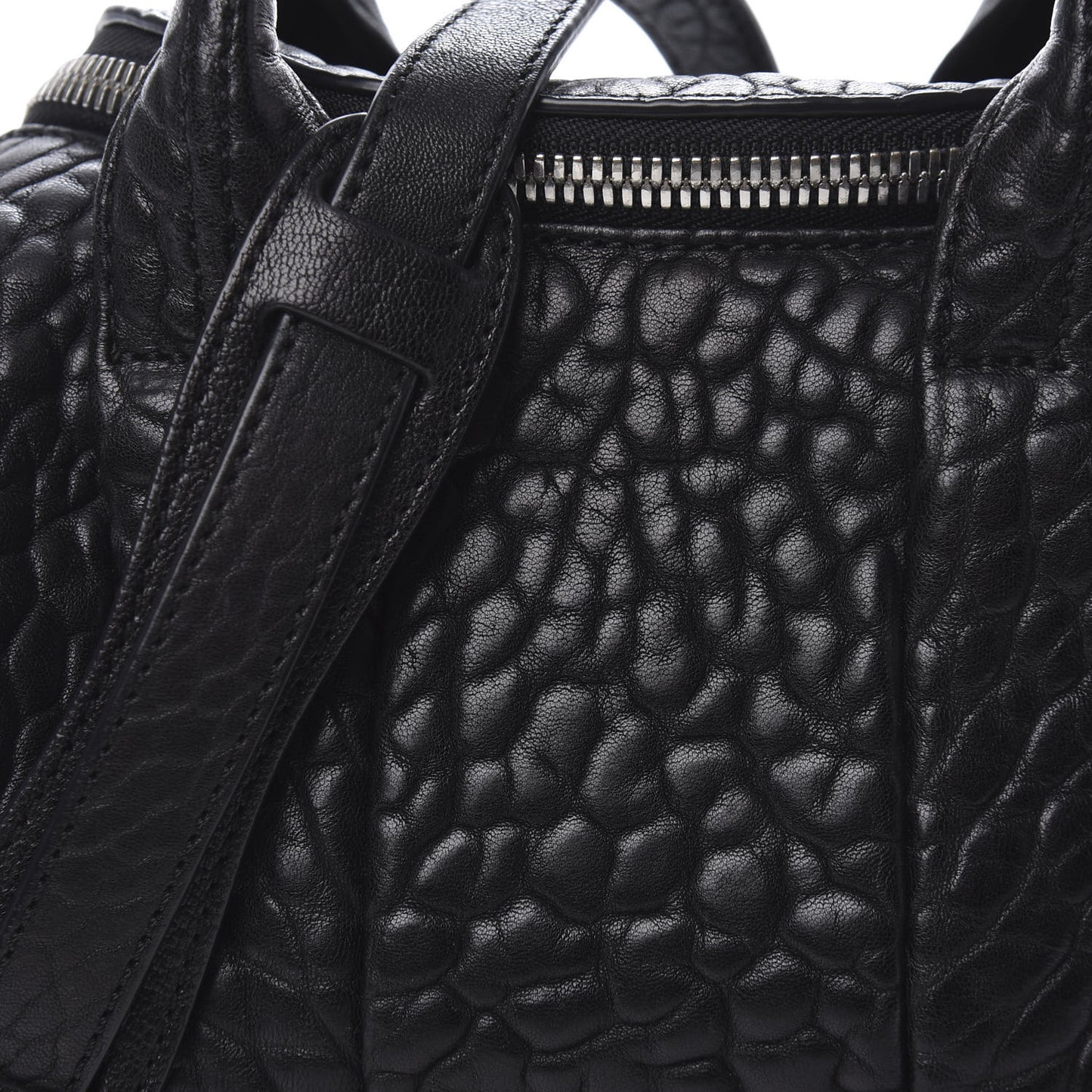 Pebbled Lambskin Mini Rockie Black Rhodium Hardware