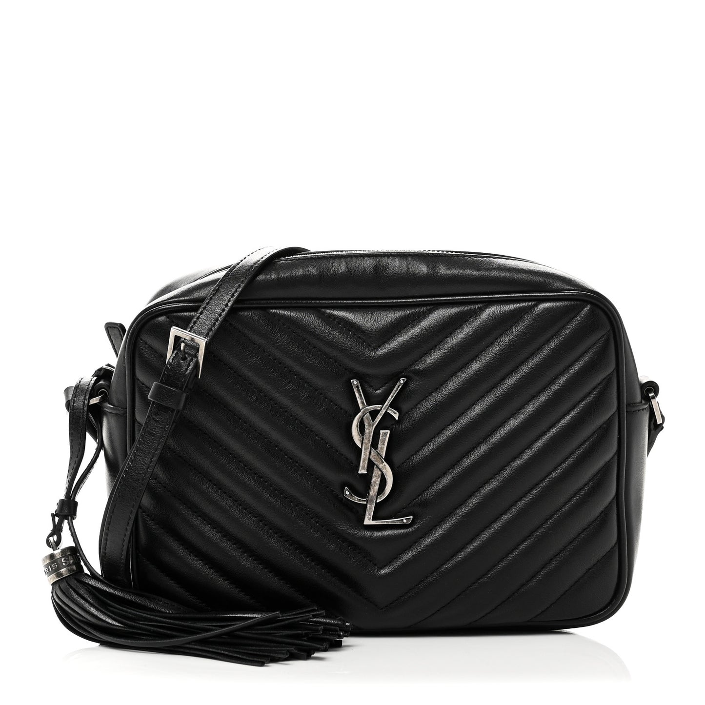 Calfskin Matelasse Monogram Lou Camera Bag Black