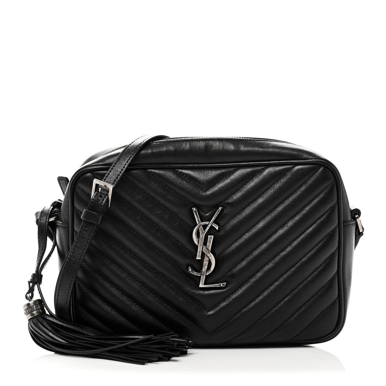Saint Laurent Calfskin Matelasse Monogram Lou Camera Bag Black 1 of 10