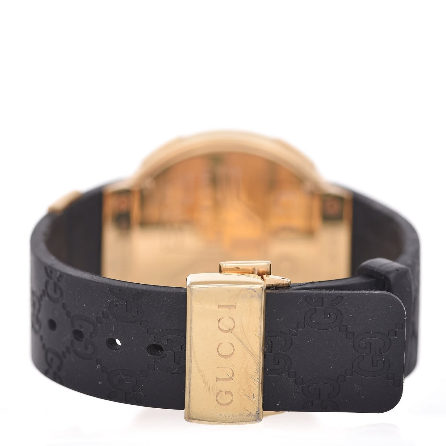 Stainless Steel Rubber 45mm Digital I-Gucci Watch Black