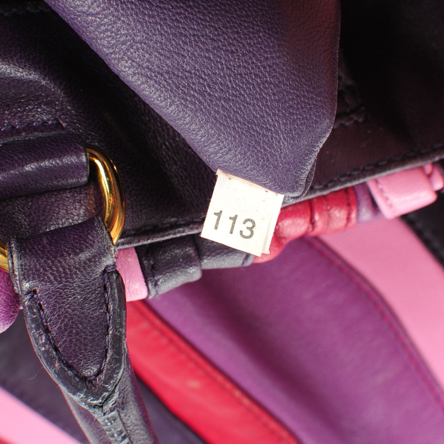 Prada Nappa Trembled Blossoms Stripes Shoulder Bag Ibisco Viola 7 of 7