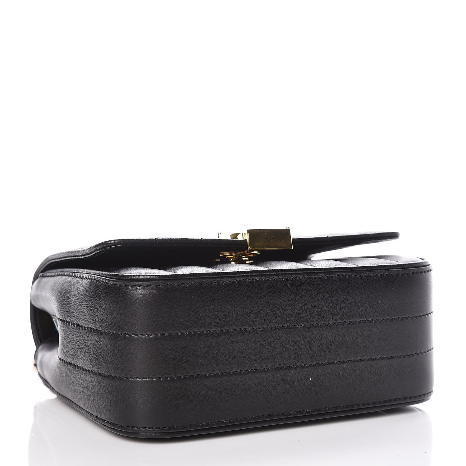 Saint Laurent Lambskin Matelasse Monogram Small Vicky Chain Bag Black 4 of 9