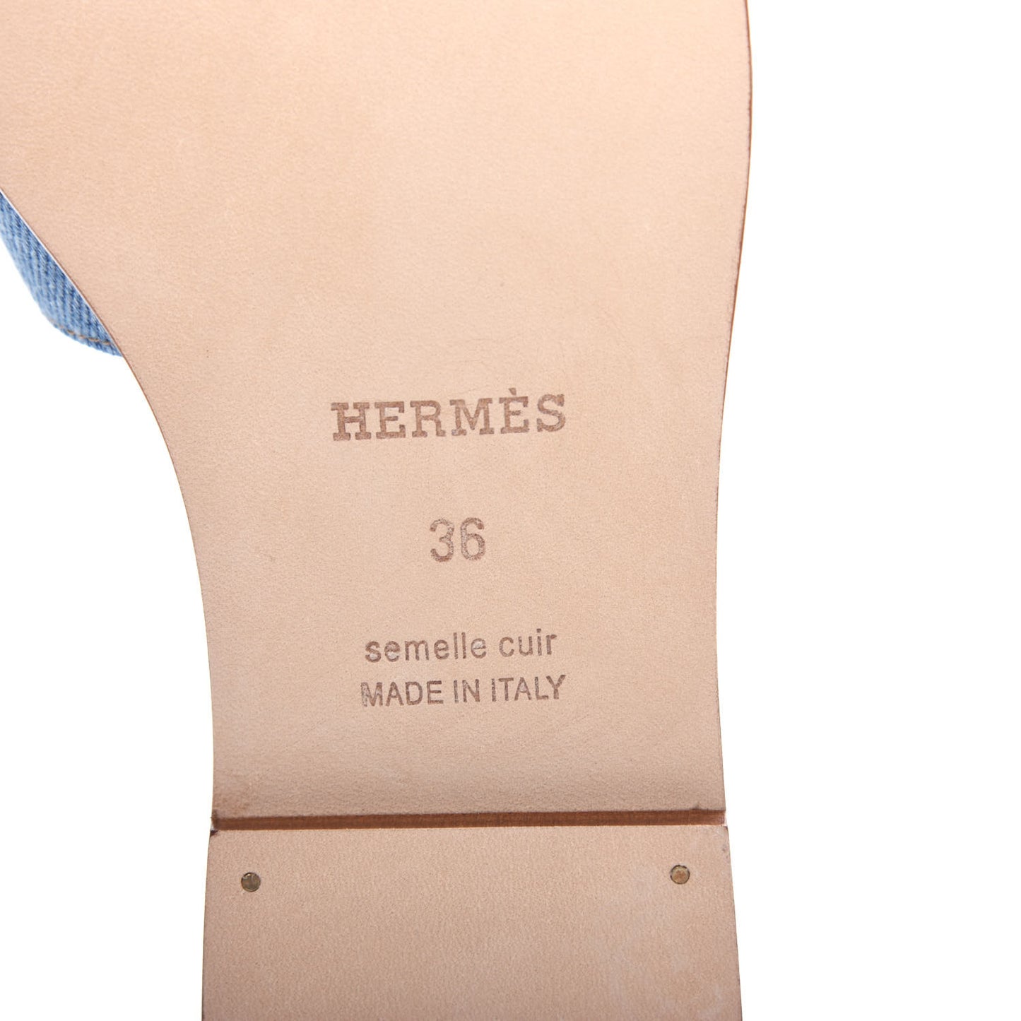 Denim Canvas Oran Sandals 36 Bleu Clair