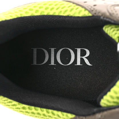 Christian Dior Technical Mesh Calfskin Mens B22 Sneakers 44 Brown Green 8 of 9