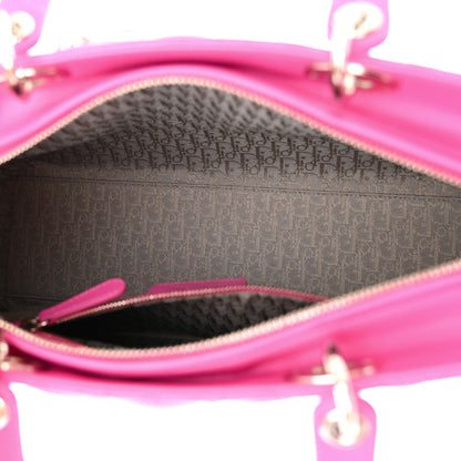 Christian Dior Lambskin Cannage Large Lady Dior Rose Sorbet 5 of 10