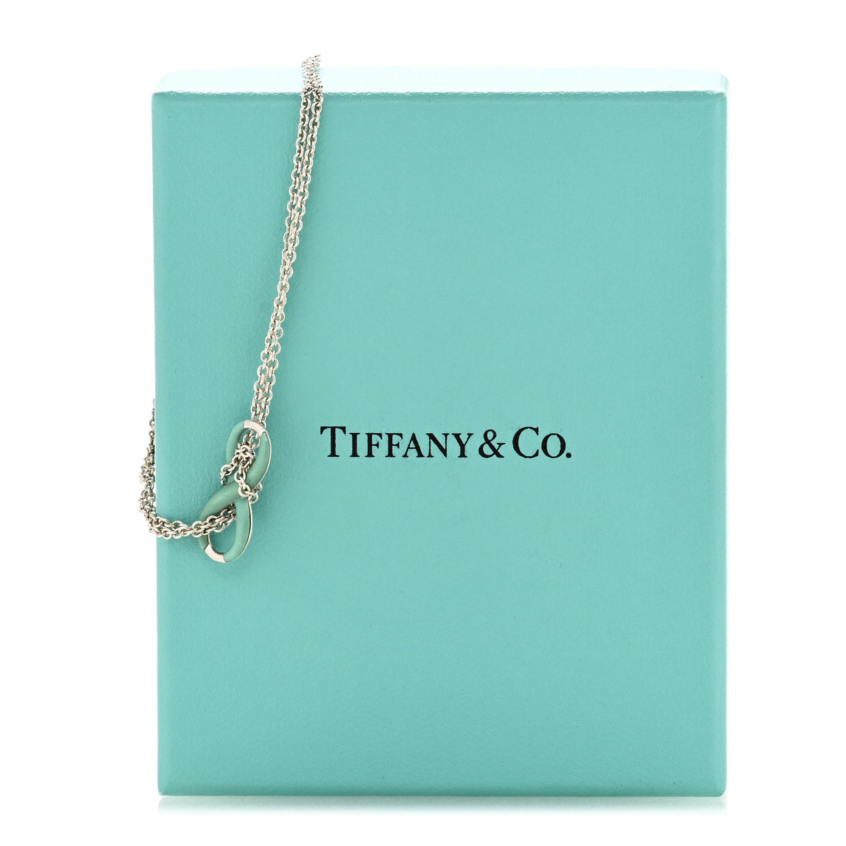 Sterling Silver Enamel Infinity Bracelet Blue