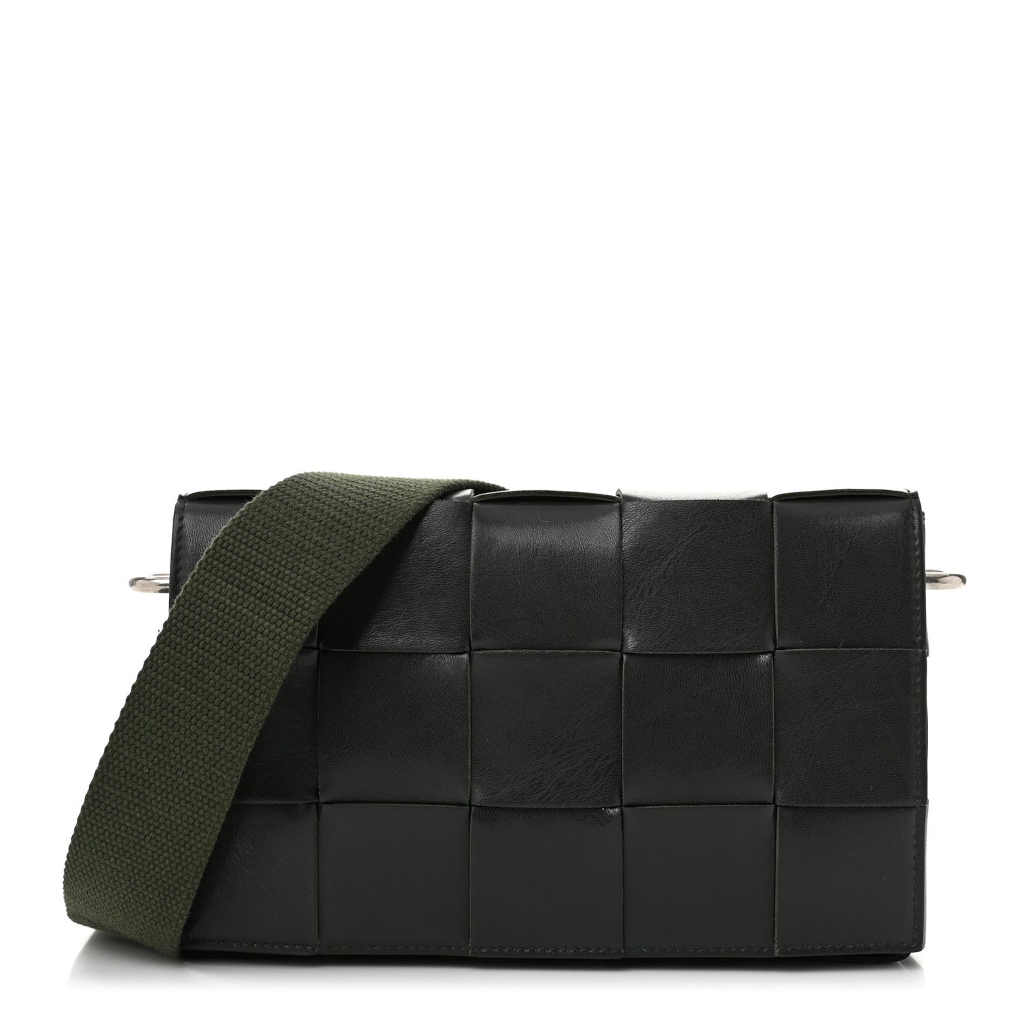 Calfskin Maxi Intrecciato Versatile Cassette Bag Dark Green