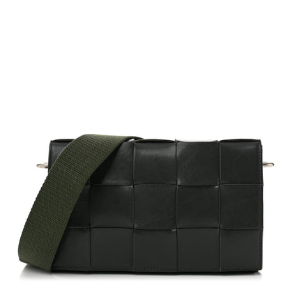 Bottega Veneta Calfskin Maxi Intrecciato Versatile Cassette Bag Dark Green 1 of 11