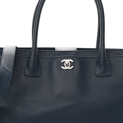 Chanel Calfskin Cerf Executive Shopper Tote Blue 8 of 17
