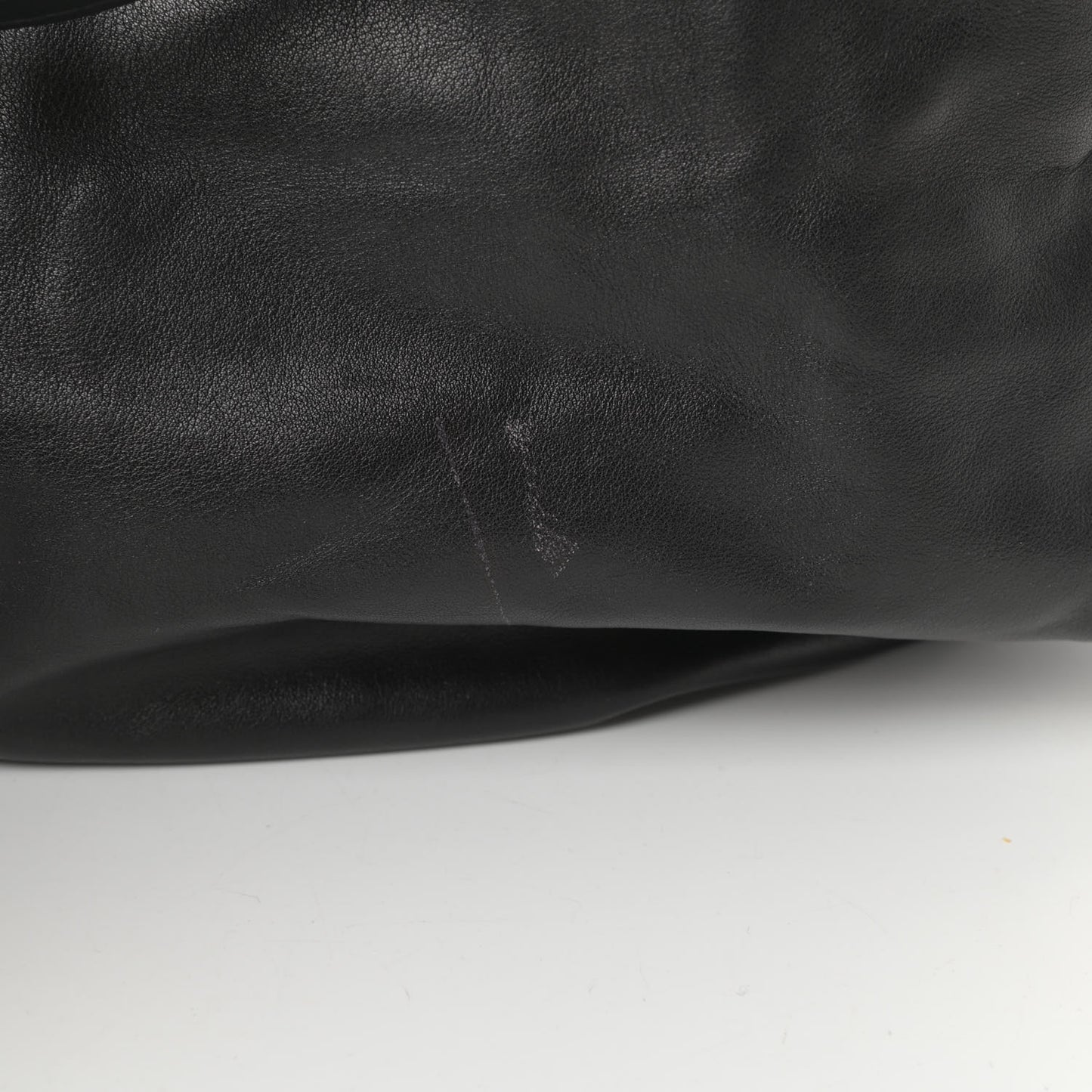 Soft Calfskin Pleated Hobo Black