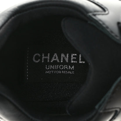 Chanel Lambskin Fabric CC Uniform Sneakers 37.5 Black 7 of 8