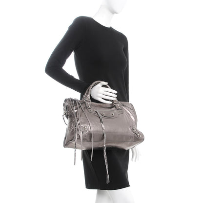 Balenciaga Metallic Agneau Classic Hardware City Pewter 3 of 11