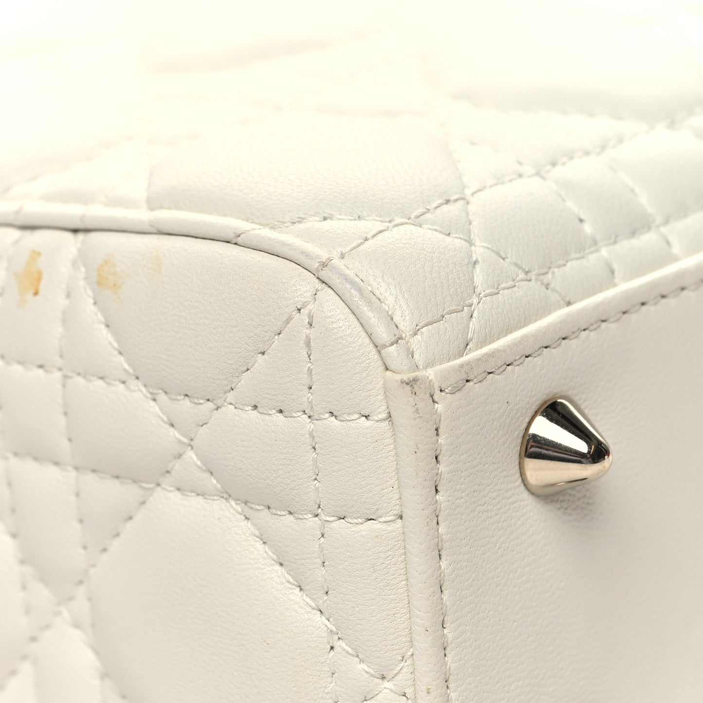 Lambskin Cannage Small My ABCDior Lady Dior White