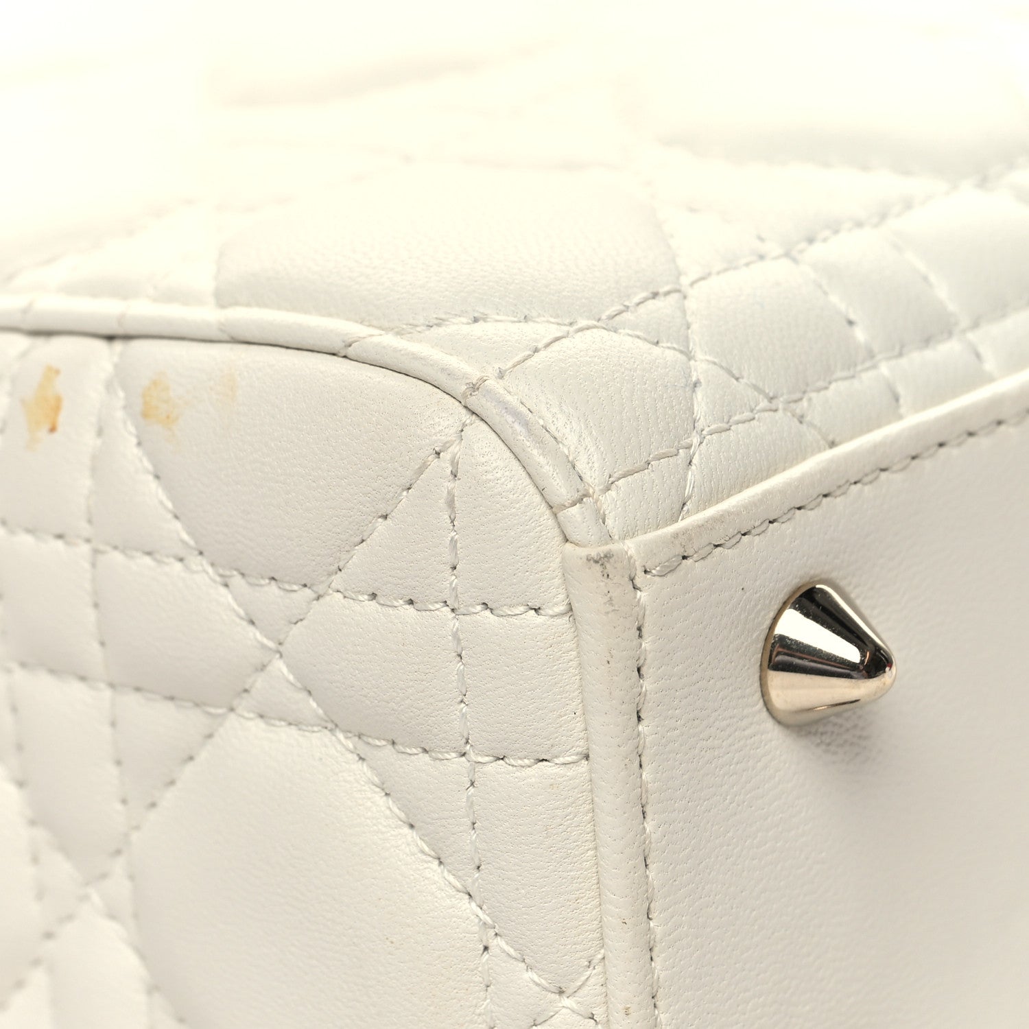 Christian Dior Lambskin Cannage Small My ABCDior Lady Dior White 8 of 13