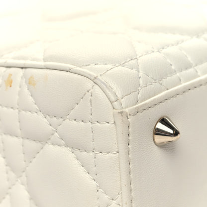 Christian Dior Lambskin Cannage Small My ABCDior Lady Dior White 8 of 13