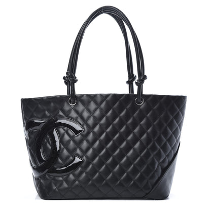 Chanel Calfskin Quilted Large Cambon Tote Black 1 of 15