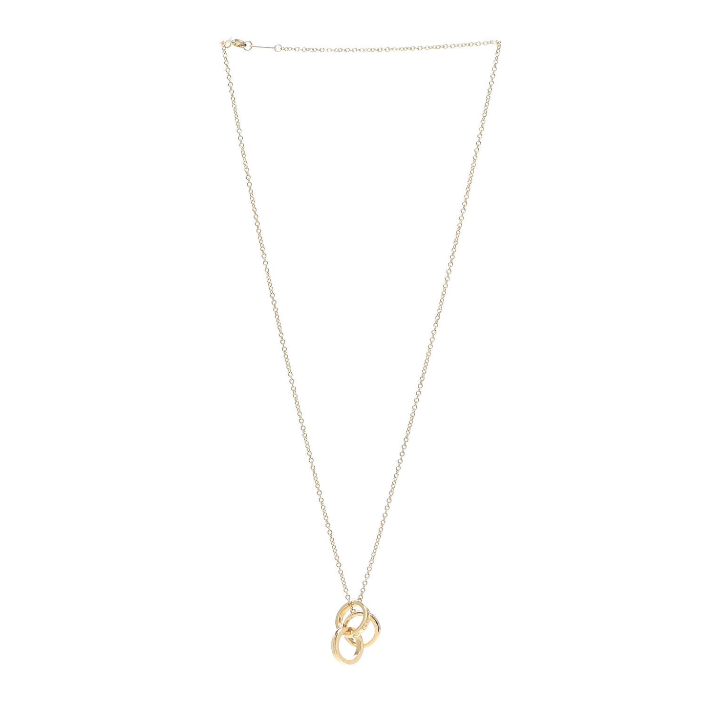18K Yellow Gold 1837 Interlocking Circles Lariat Necklace