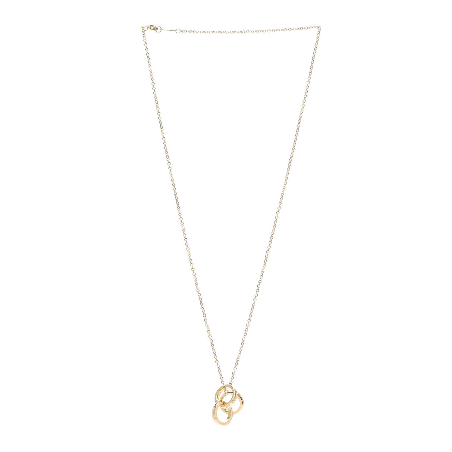 Tiffany 18K Yellow Gold 1837 Interlocking Circles Lariat Necklace 3 of 5