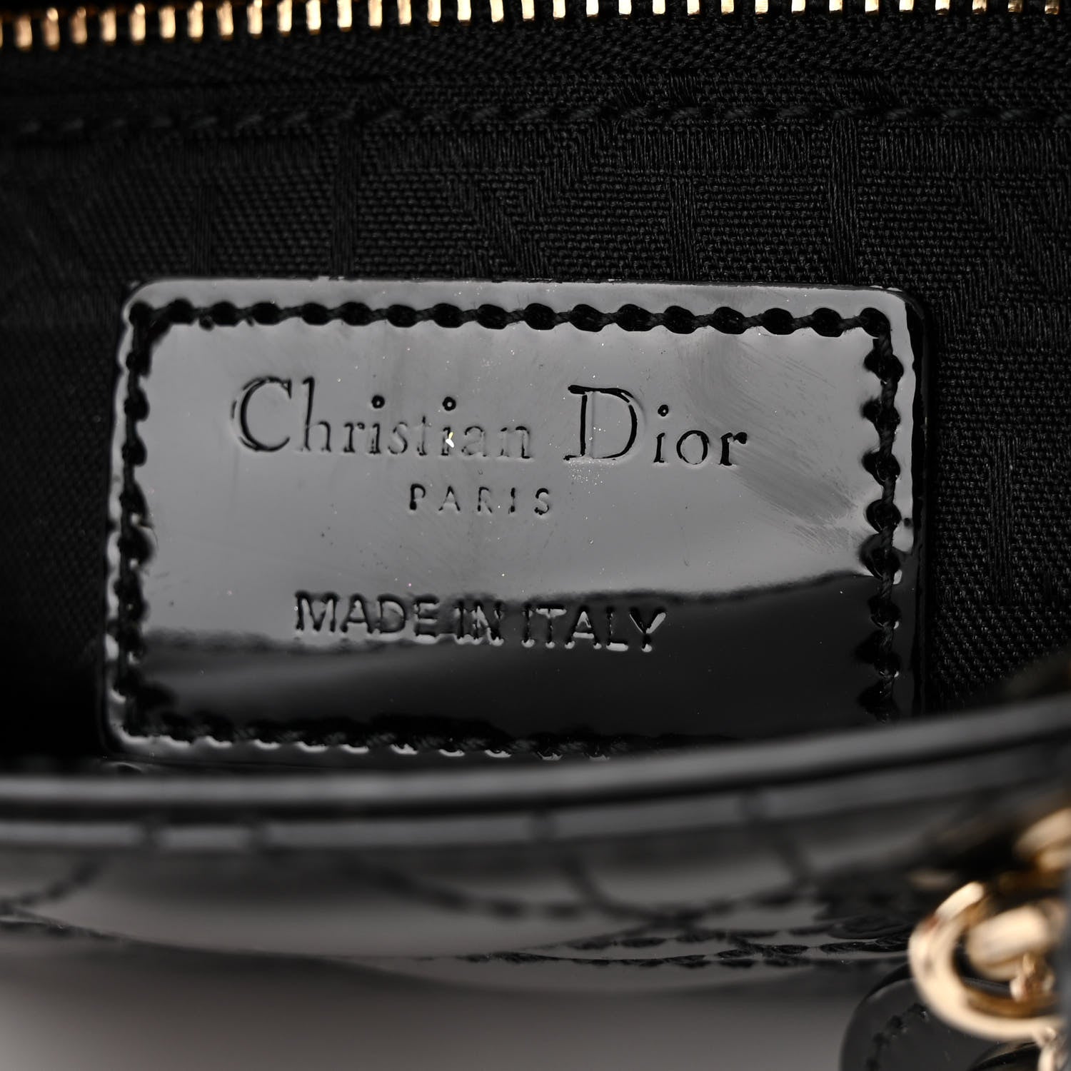 Christian Dior Patent Cannage Mini Lady Dior Black 6 of 11
