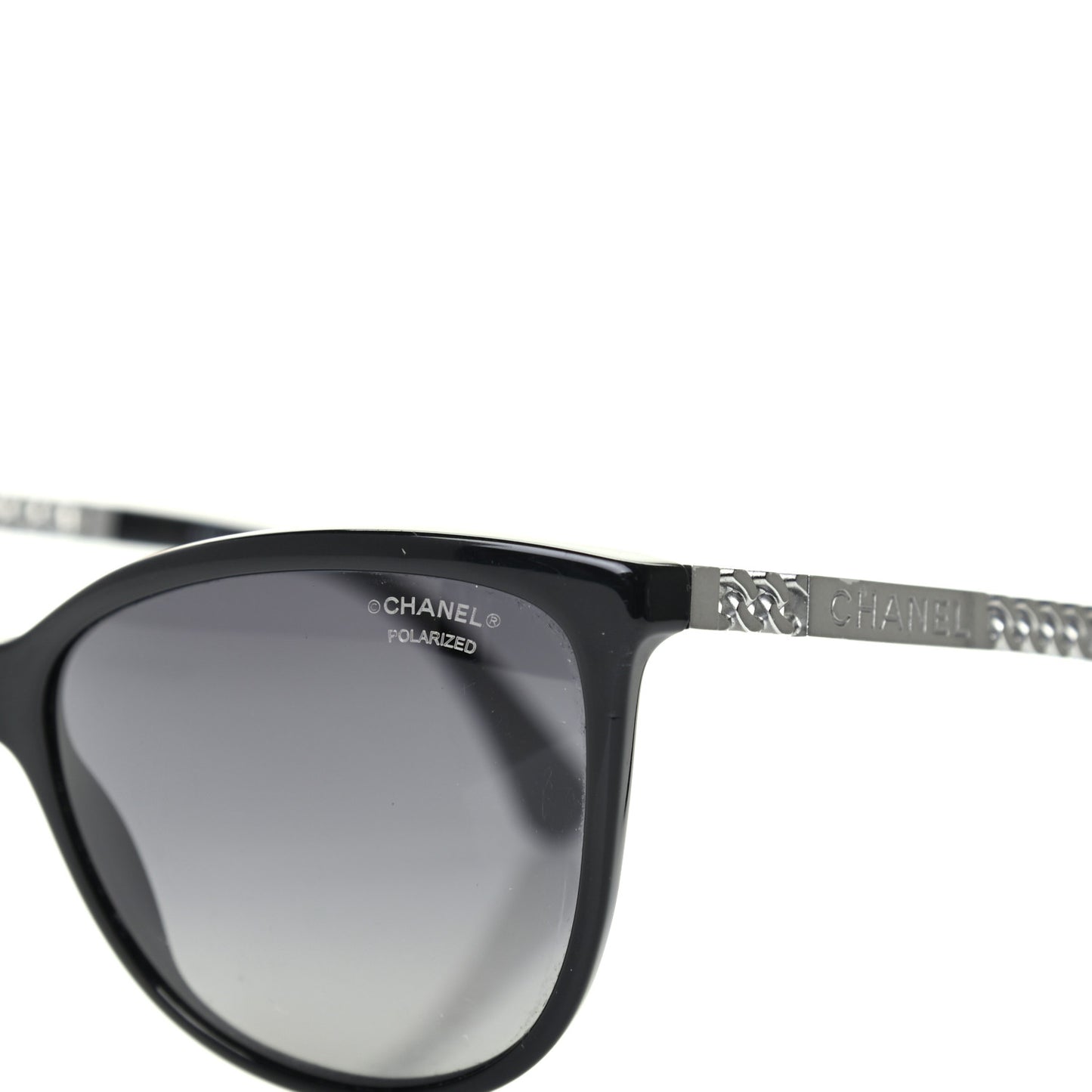Cat Eye Chain Polarized Sunglasses 5352-Q Black