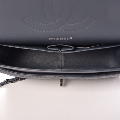 Chanel Caviar Quilted Jumbo Double Flap Blue 8 of 11