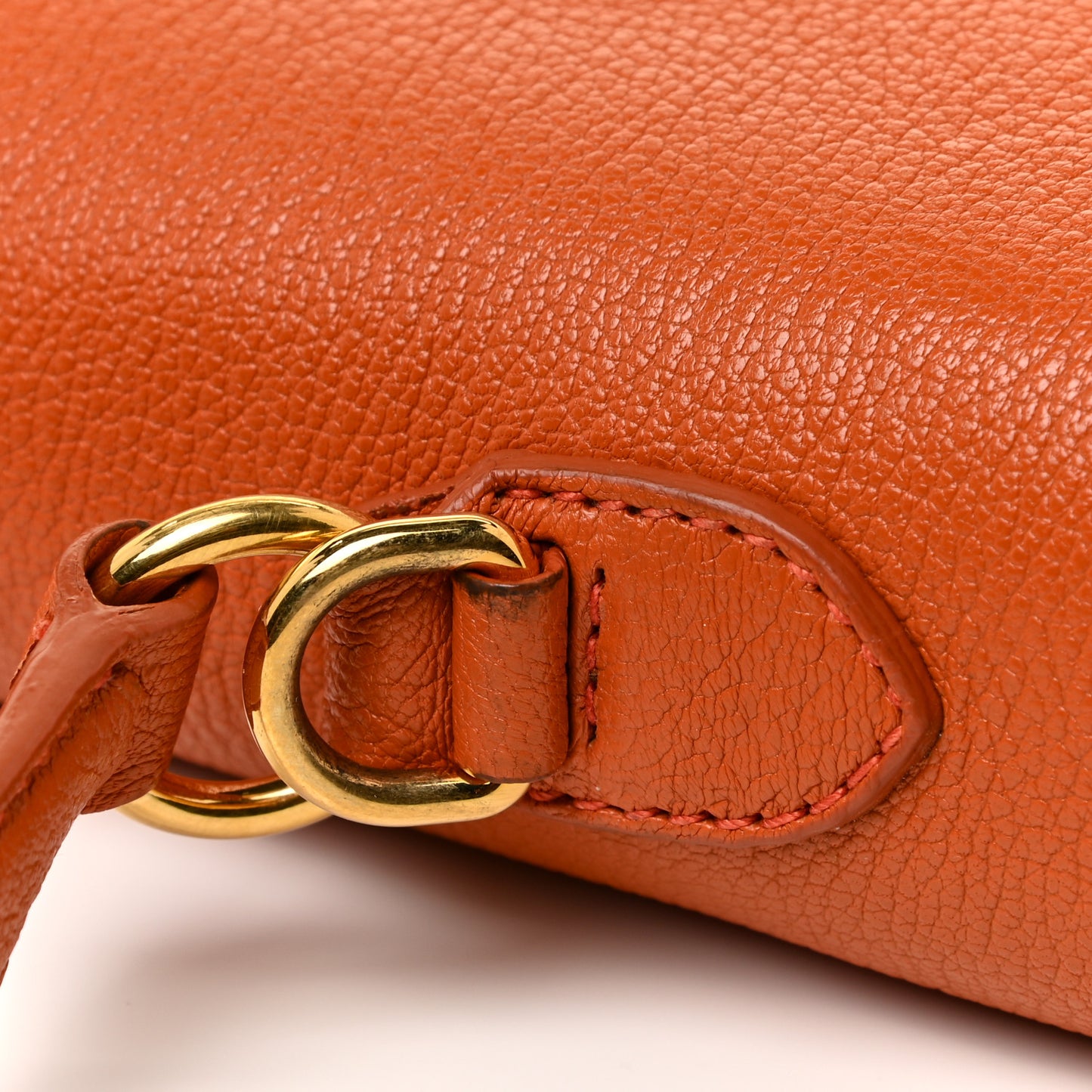 Goatskin Madras Shoulder Bag Papaya