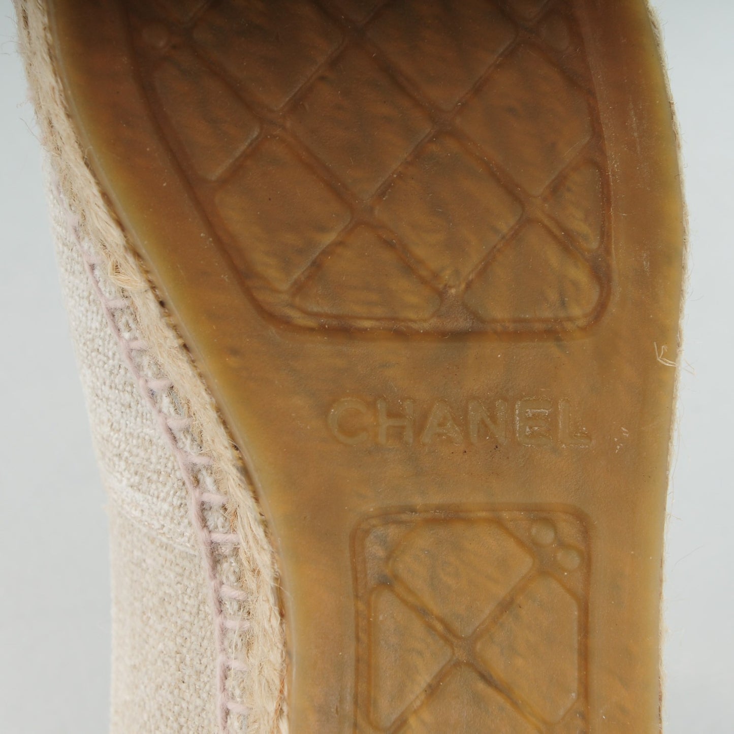 Toile Sequin CC Espadrilles 37 Beige Black