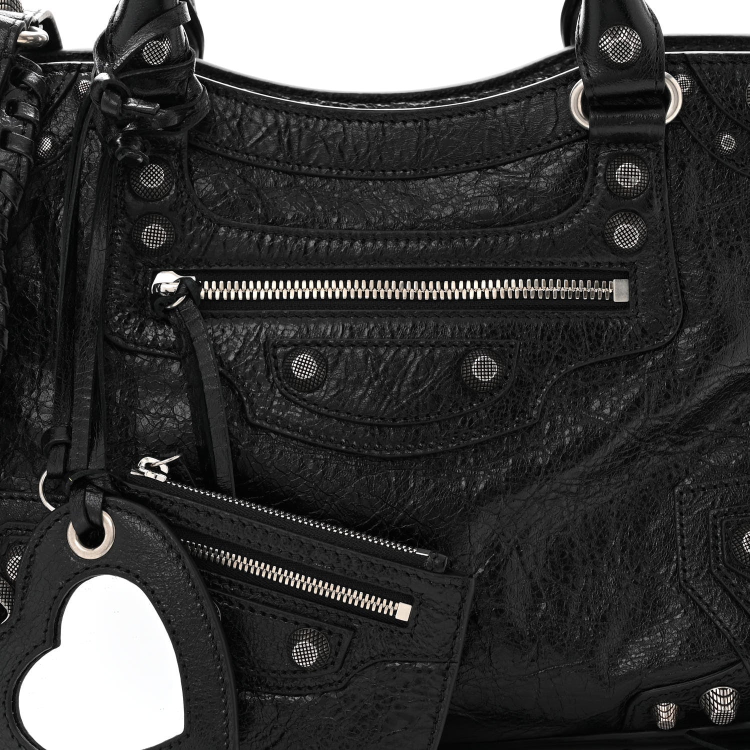 Balenciaga Agneau Arena Small Neo Cagole City Handbag Black 8 of 12