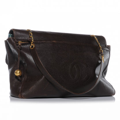 Chanel Caviar XL Weekender Bag Brown 3 of 8